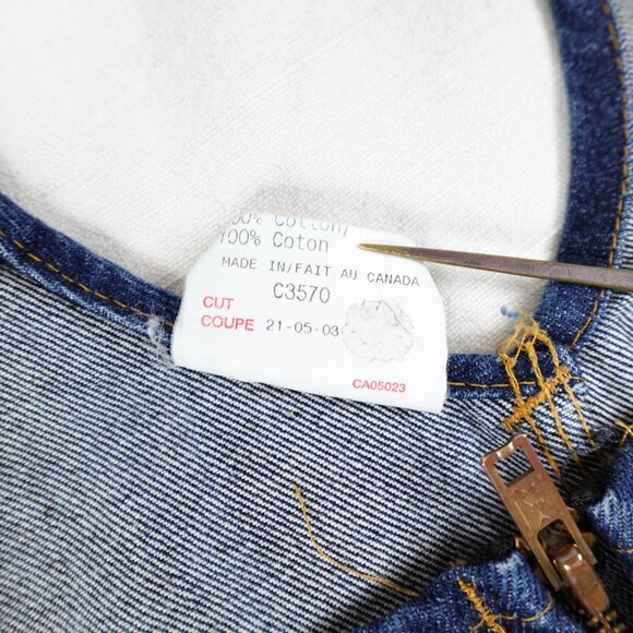 Hammill Heavy Denim Overalls Men's 50R (50x30) 100% Cotton Dark Wash Work Wear - Picture 4 of 13